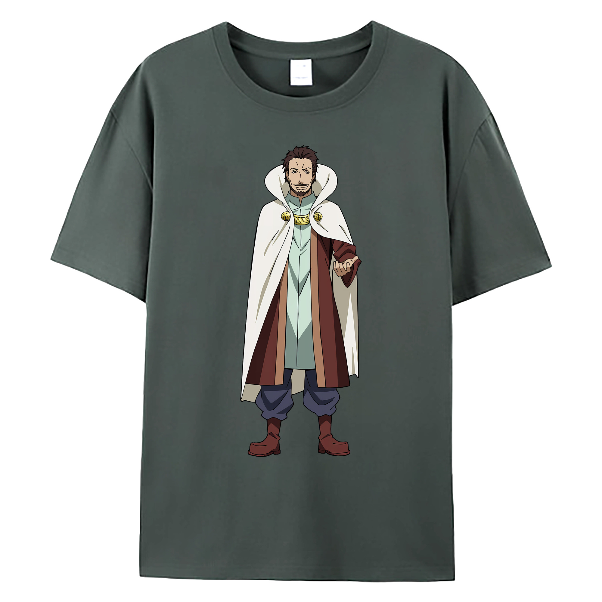 （画像用） 転スラ Regarding Reincarnated to Slime 綿100％ メンズ半袖Tシャツ｜肌触りやわらか＆通気性